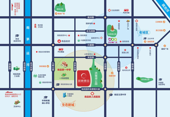 南县鸿雁湖旁公园旁，湖湘壹品楼盘配套一览~